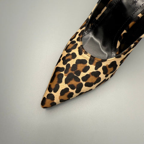 The Mad Shoes | YOKO Slingback Pony Leopard Leather