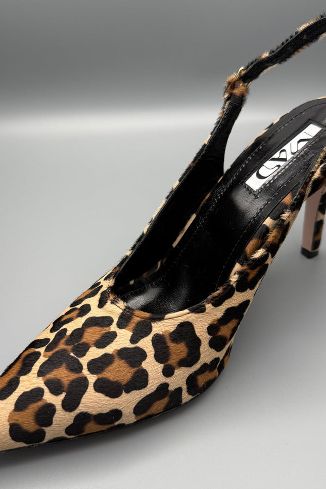 YOKO Slingback Pony Leopard Leather Single3