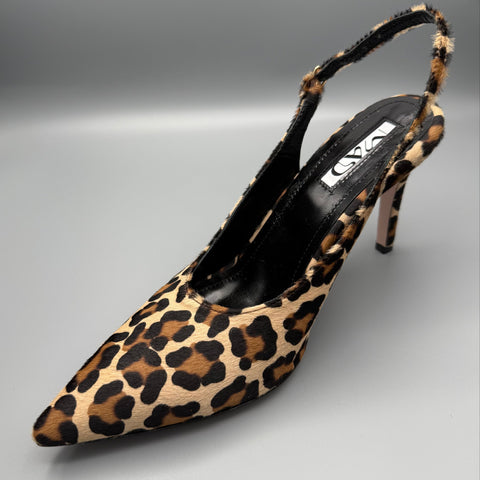 The Mad Shoes | YOKO Slingback Pony Leopard Leather