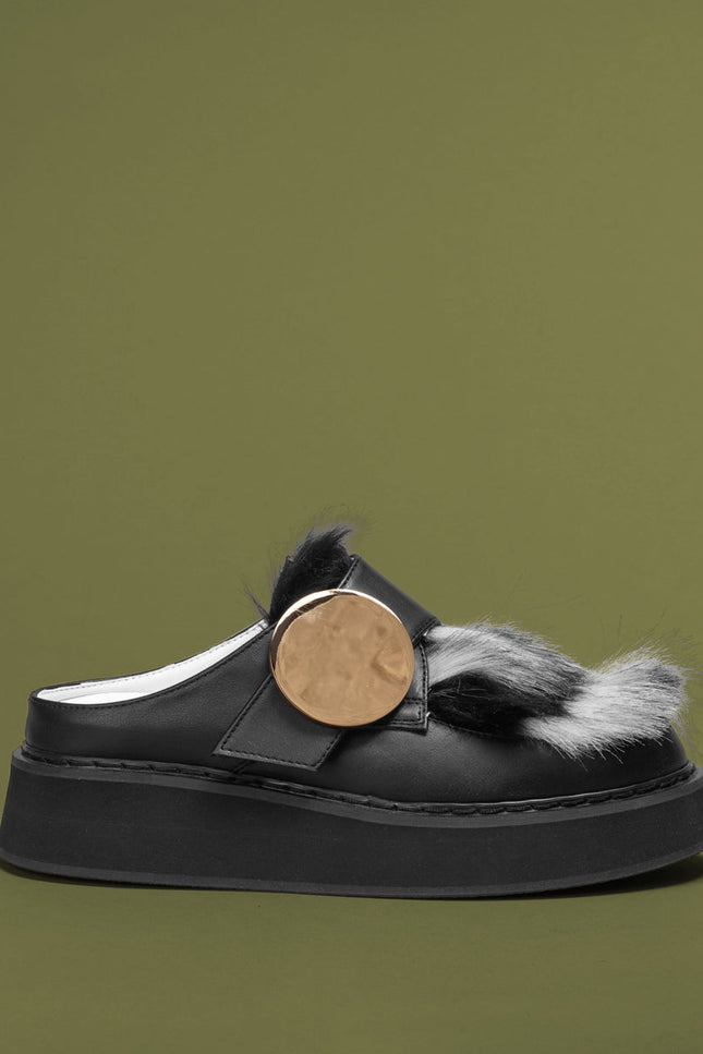O2 Monde | Zeme Loafers black fur
