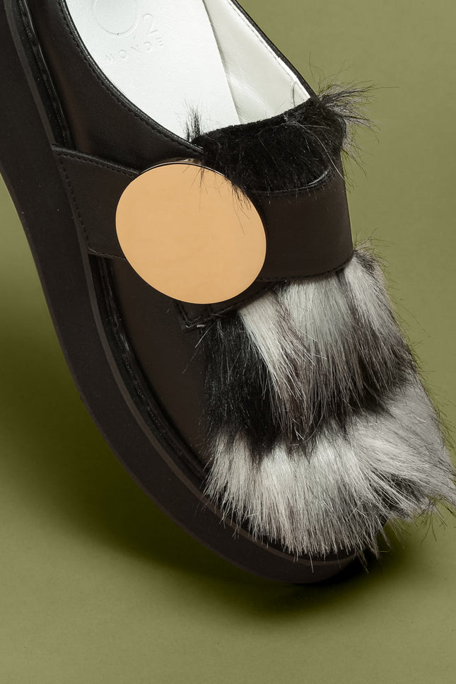 O2 Monde | Zeme Loafers black fur