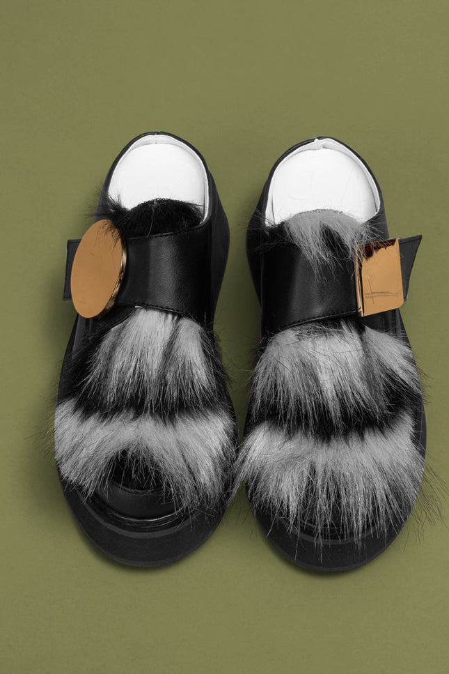 O2 Monde | Zeme Loafers black fur
