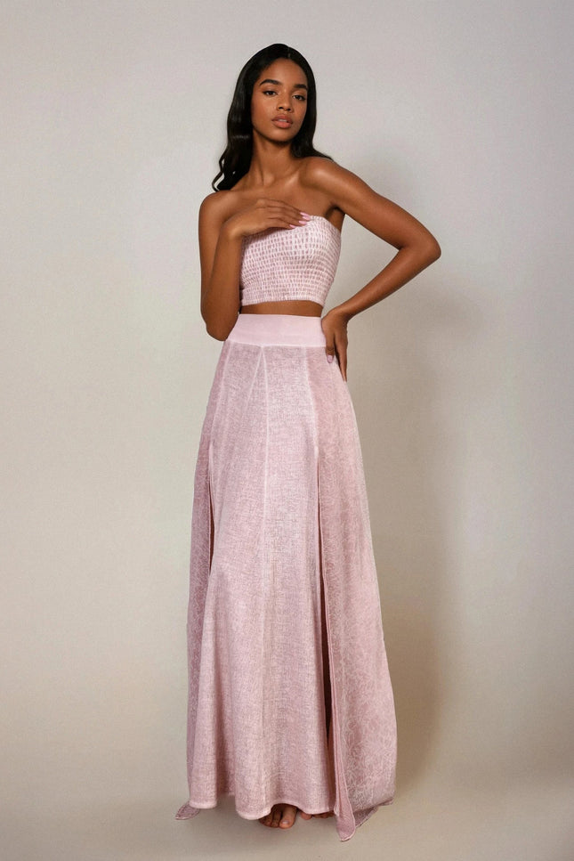 Zhenabia | ZHE Skirt in Powder Pink