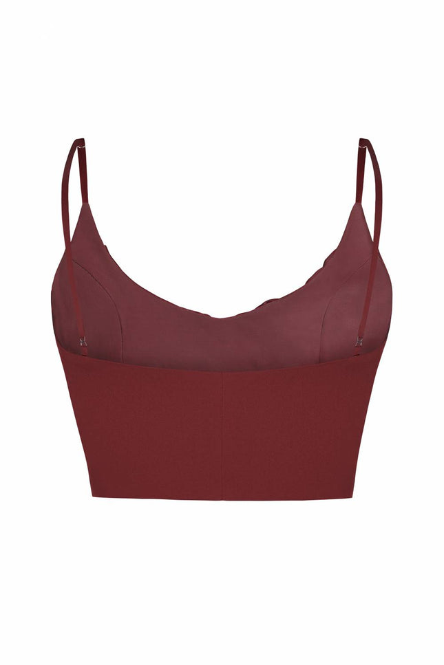 Kolosova | Burgundy top with flowers