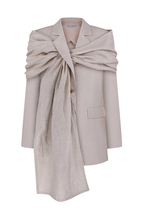 Kolosova | NATURAL COLOR LINEN JACKET