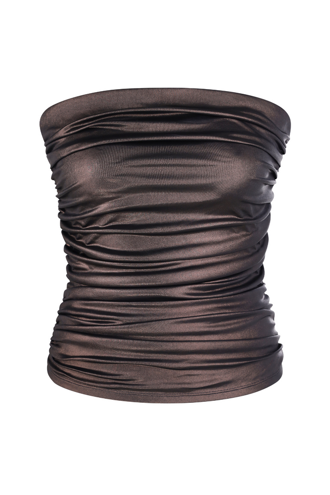 Kolosova | Bandeau top with mesh