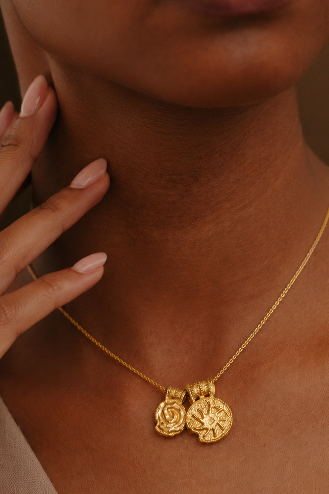 Arvino | Ancient Symbols Charm Necklace in 925 Sterling Silver