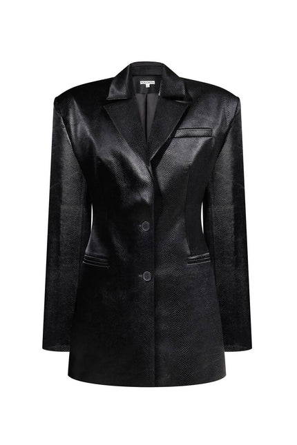Kolosova | Reptile-Embossed Fitted Blazer