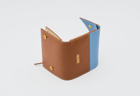 Absurde | Portfel skórzany Mountain niebieski