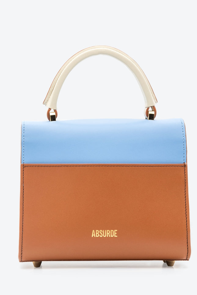 Absurde | ONE WAY Blue small leather shoulder bag