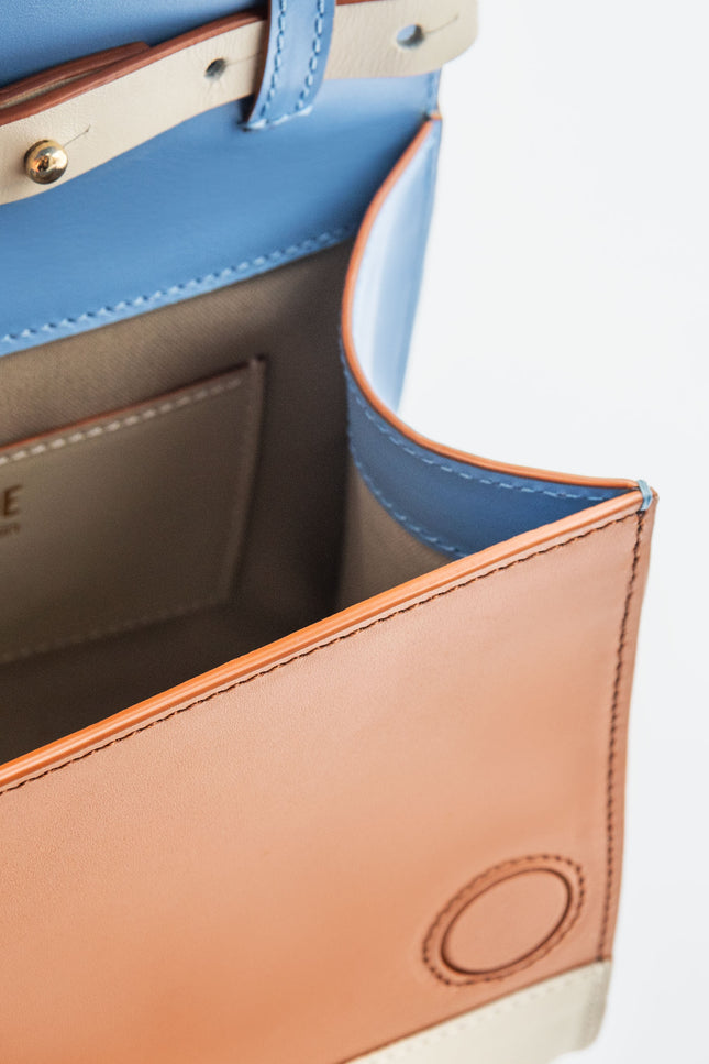 Absurde | ONE WAY Blue small leather shoulder bag