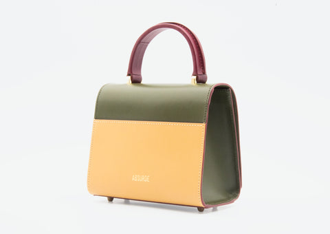 Absurde | ONE WAY khaki small leather shoulder bag