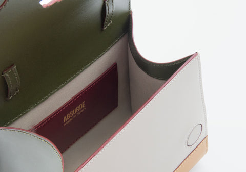 Absurde | ONE WAY khaki small leather shoulder bag