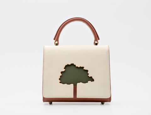 Absurde | ONE WAY Off White small leather shoulder bag