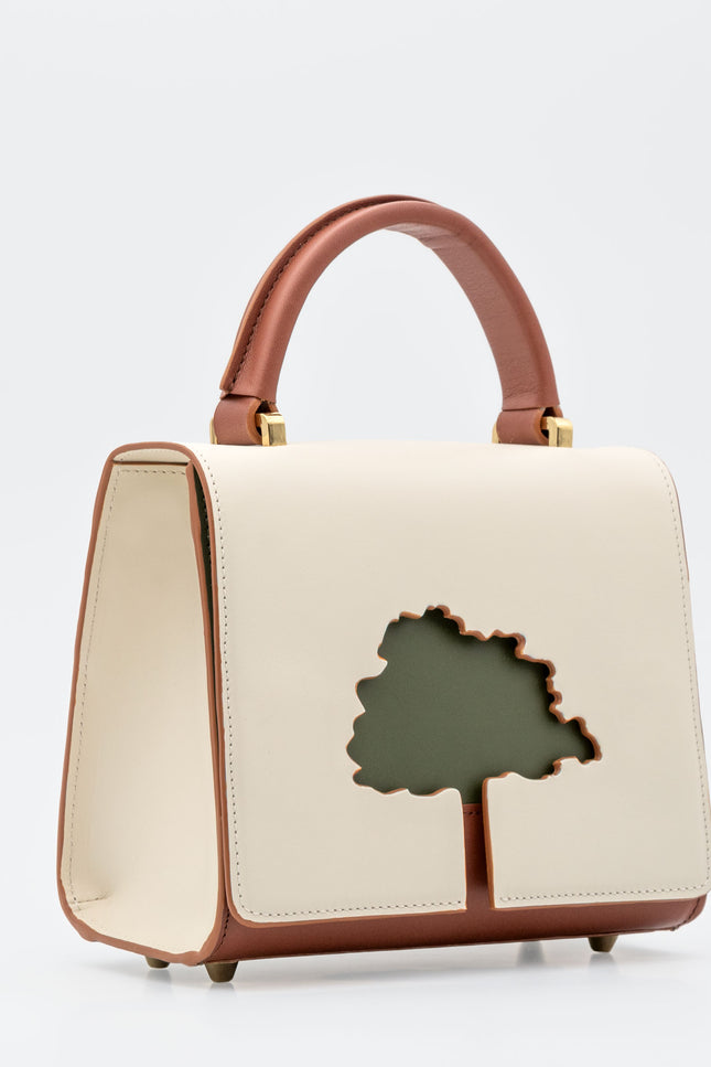 Absurde | ONE WAY Off White small leather shoulder bag