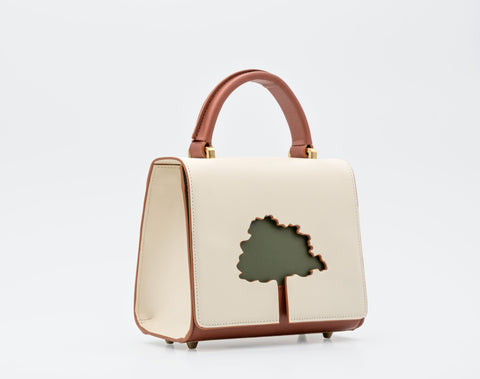 Absurde | ONE WAY Off White small leather shoulder bag