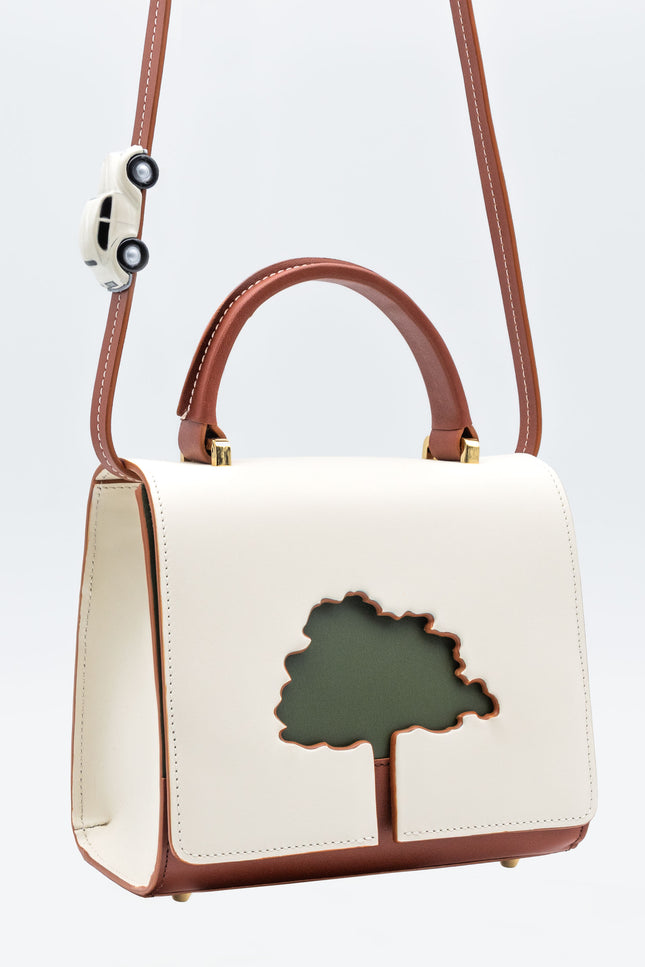 Absurde | ONE WAY Off White small leather shoulder bag