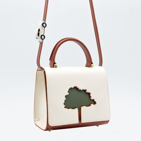 Absurde | ONE WAY Off White small leather shoulder bag