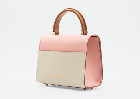 Absurde | ONE WAY Pink small leather shoulder bag