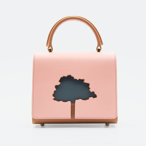 Absurde | ONE WAY Pink small leather shoulder bag