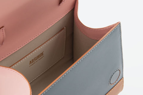 Absurde | ONE WAY Pink small leather shoulder bag