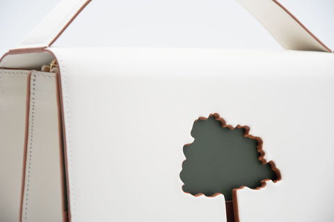 Absurde | SPEED LIMIT Medium Bag in Off White Leather