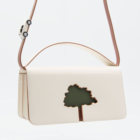 Absurde | SPEED LIMIT Medium Bag in Off White Leather