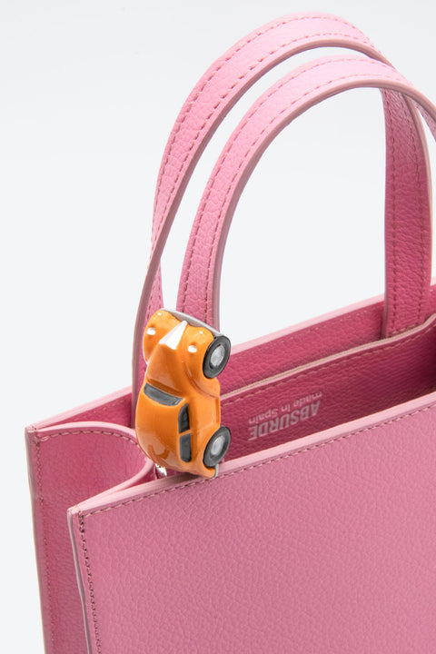 Absurde | MINI STOP Tote Bag in Pink Leather