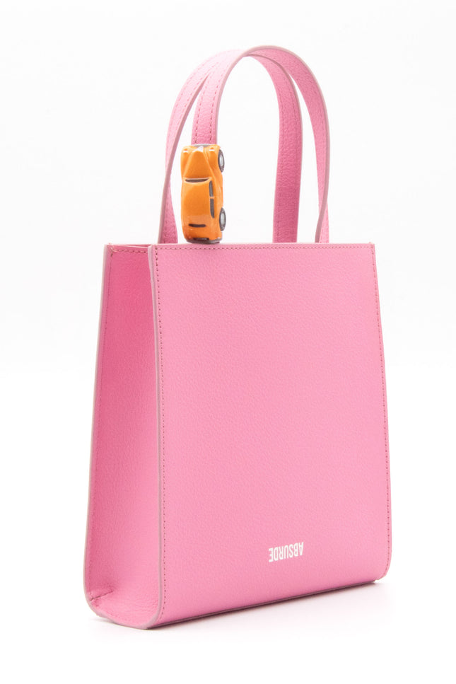 Absurde | MINI STOP Tote Bag in Pink Leather