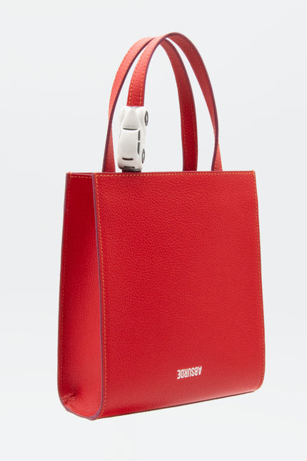 Absurde | MINI STOP Tote Bag in Red Leather
