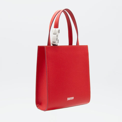Absurde | MINI STOP Tote Bag in Red Leather