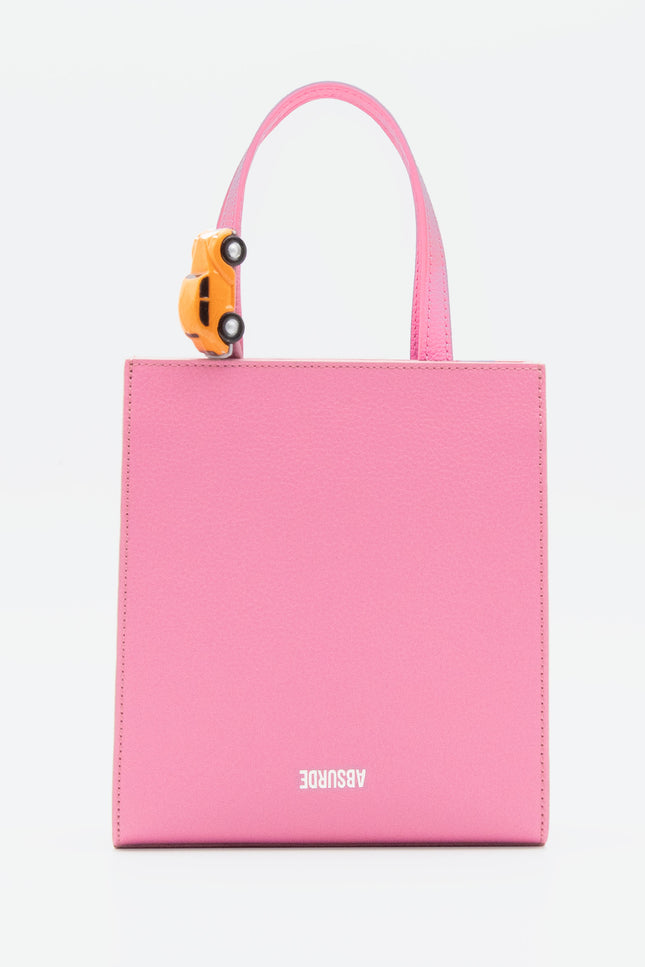 Absurde | MINI STOP Tote Bag in Pink Leather