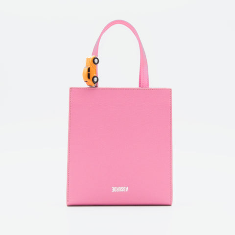 Absurde | MINI STOP Tote Bag in Pink Leather