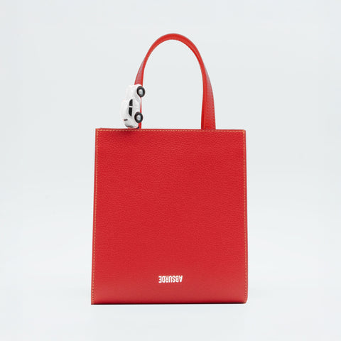 Absurde | MINI STOP Tote Bag in Red Leather