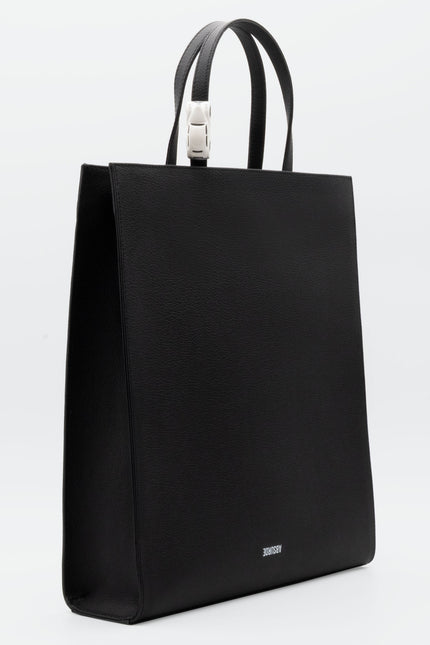 Absurde | BIG STOP Tote Bag in Black Leather