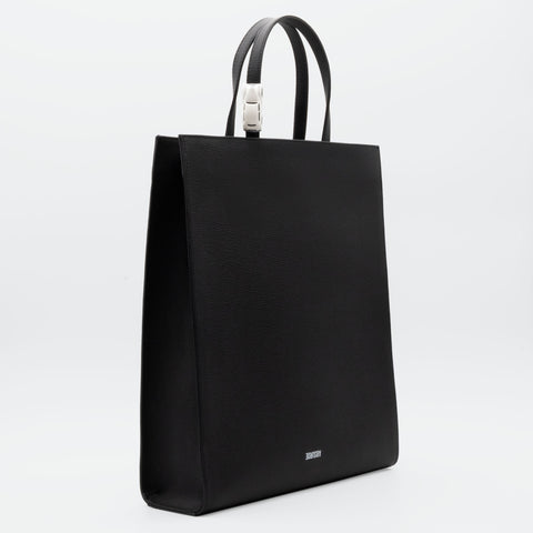 Absurde | BIG STOP Tote Bag in Black Leather