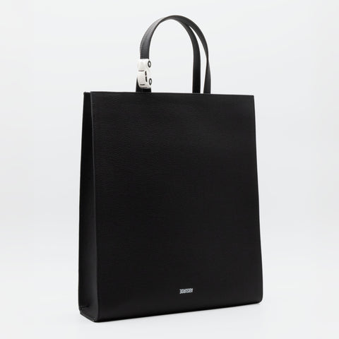 Absurde | BIG STOP Tote Bag in Black Leather