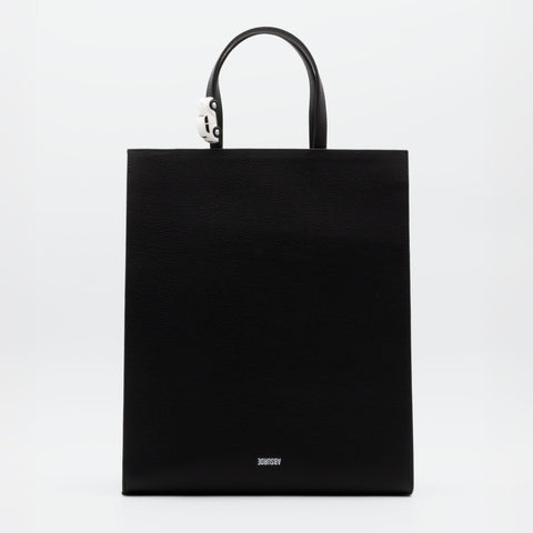 Absurde | BIG STOP Tote Bag in Black Leather