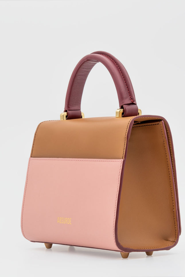 Absurde | ONE WAY Beige small leather shoulder bag