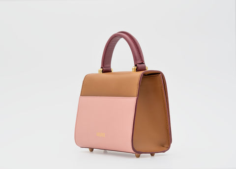 Absurde | ONE WAY Beige small leather shoulder bag