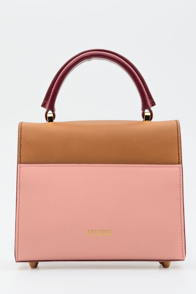 Absurde | ONE WAY Beige small leather shoulder bag