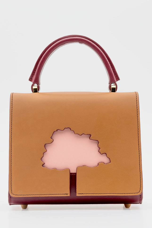 Absurde | ONE WAY Beige small leather shoulder bag