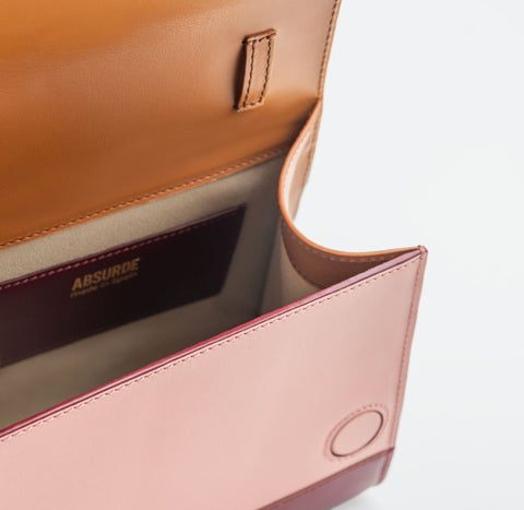 Absurde | ONE WAY Beige small leather shoulder bag