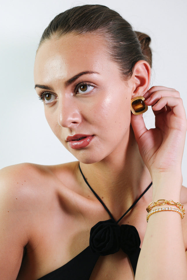 Miss Cecilia | Golden Horizon Ear Studs