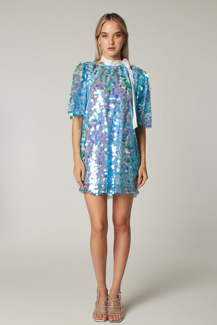 Petra Petrova | Mermaid Sequin Halter Mini Dress With Bolero Alexis