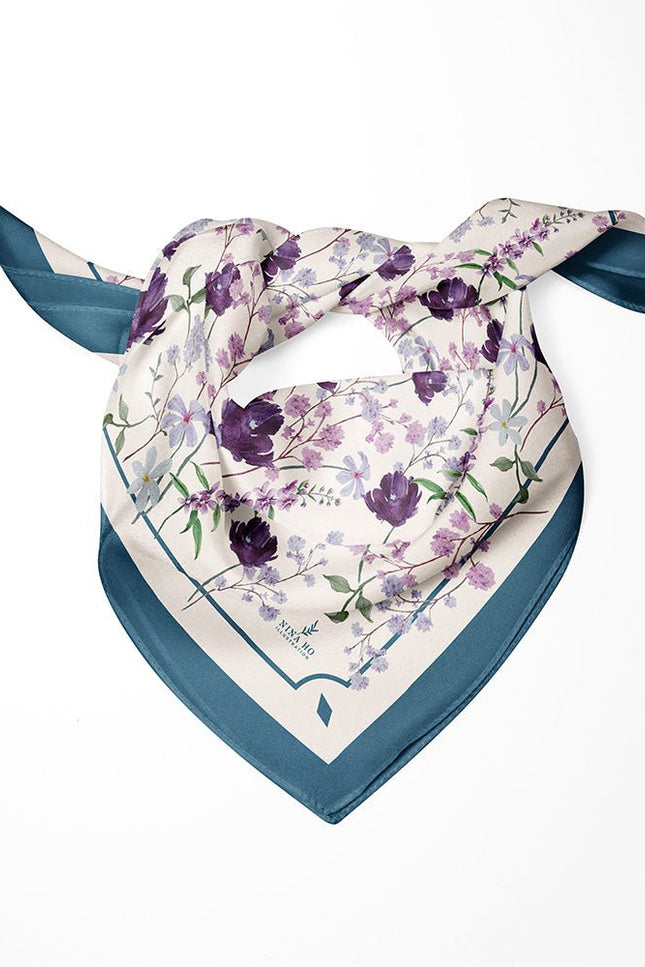 Nina Ho | Angel Flower Blessing Double-Sided Silk Scarf