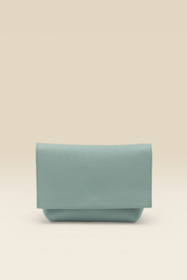 foto producto bolso de piel aramara turquesa oscuro frontal 1