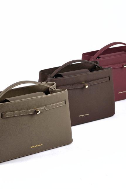 Atelier Galin Cube Lock Bag colors side view