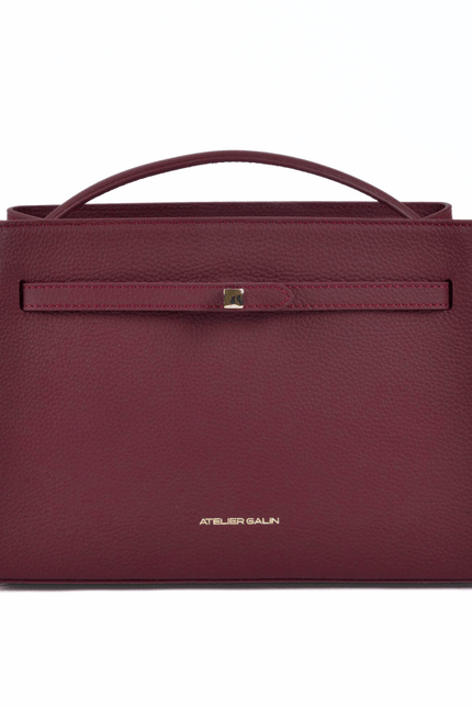 Atelier Galin | Cube Lock Bag - Merlot