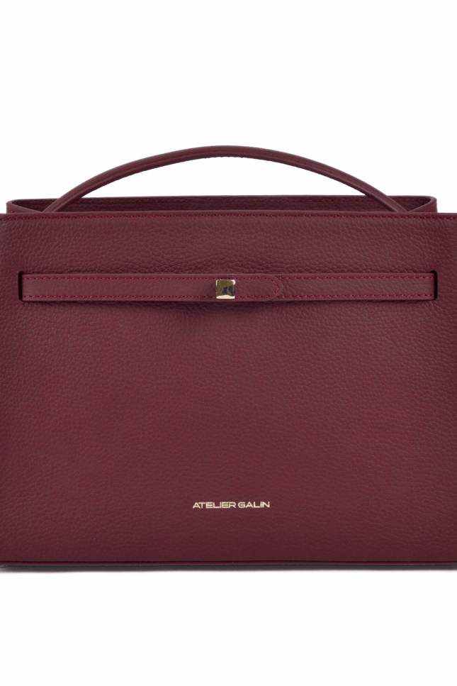 Atelier Galin | Cube Lock Bag - Merlot